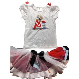 Charming Alice in Wonderland Girls 2-Piece Outfit 5T - New!